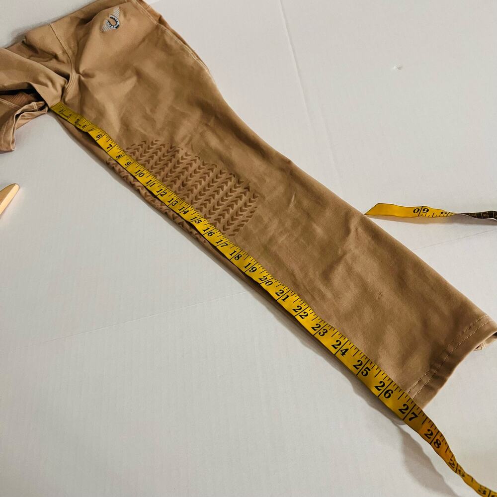 TuffRider Ventilated Schooling Tights Size S Small Tan - Picture 8 of 9